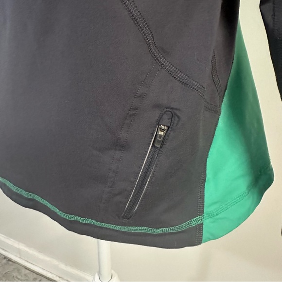 LL Bean Jacket Medium Green Performance Stretch Full Zip 286686 Wicking - Picture 5 of 8